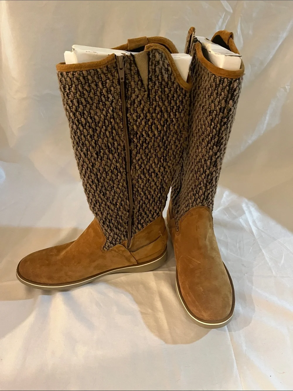 Cushe Women's Knit-Shaft Suede Tall Boots - Brown